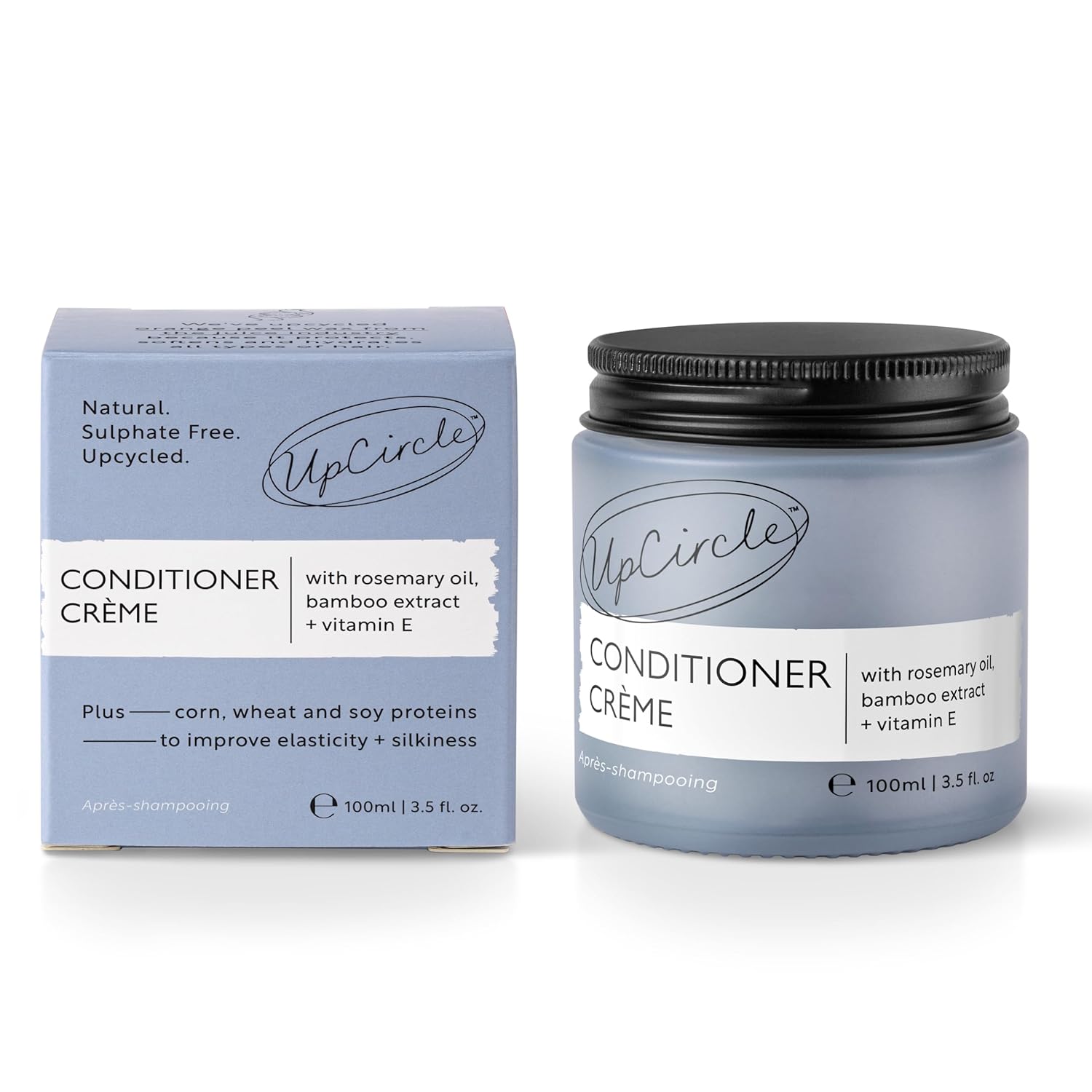 UpCircle Conditioner Crème with Rosemary Oil + Vitamin E – Gentle Formulation To Repair + Protect – Bamboo Extract + Orange Peel – Natural, Vegan + Cruelty-Free
