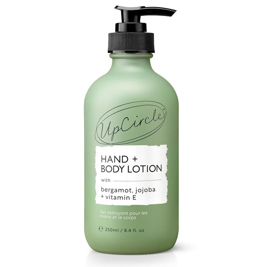 UPCIRCLE Hand + Body Lotion with Bergamot Water 8.45oz - For Nourishing + Repairing - Glycerin + Jojoba - Natural, Vegan + Cruelty Free
